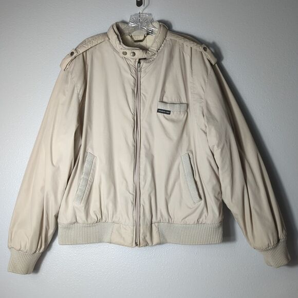 Members Only Other - Vintage Members Only‎ Tan Insulated Bomber Jacket Size 42